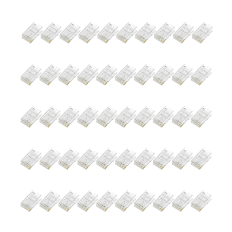 Aisens Pack de 50 Connecteurs RJ45 8 Fils CAT.6 AWG24