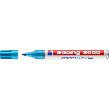 ✅ LOT de 10 Edding 3000 Marqueur Permanent couleur Azul Claro en stock