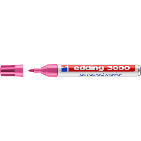 ✅ LOT de 10 Edding 3000 Marqueur Permanent couleur Rosa en stock