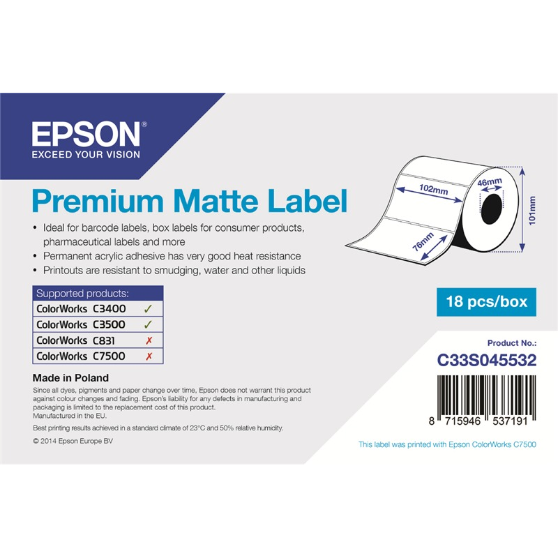 Epson Papier Blanc A4 500 feuilles Epson Papier Blanc A4 500 feuilles