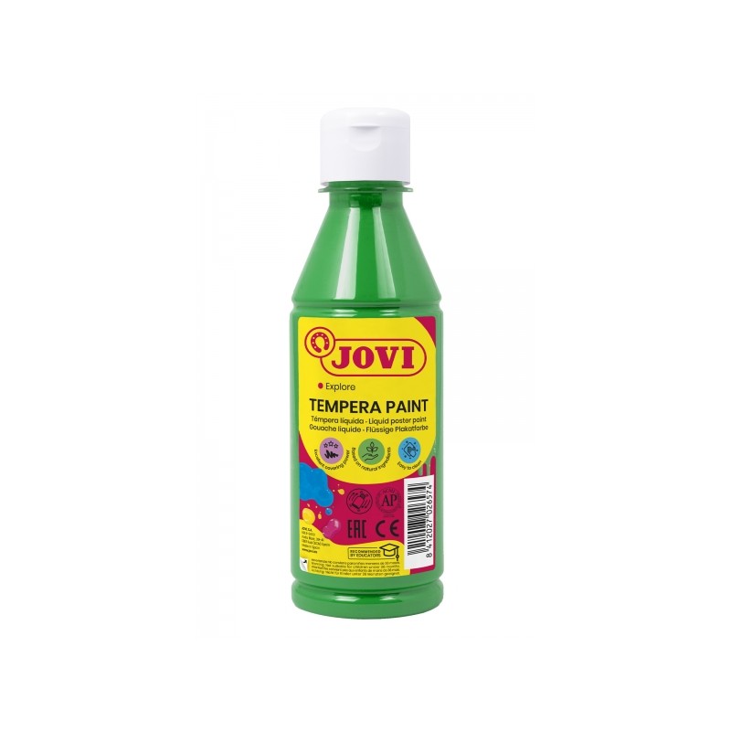 Peinture Tempera Liquide Jovi - À base d'eau - Prête à l'emploi - Haut pouvoir couvrant - Séchage rapide - Excellente fluidité