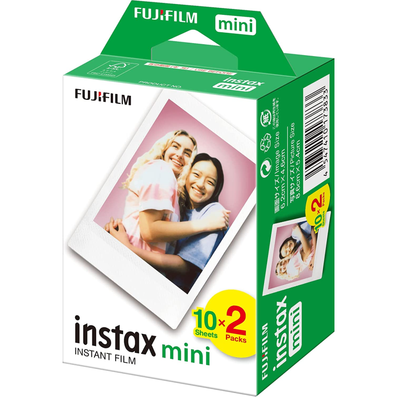 Fujifilm Instax mini Pack de 2x10 films photo instantanés - Valable pour tous les appareils photo Instax mini - Format
