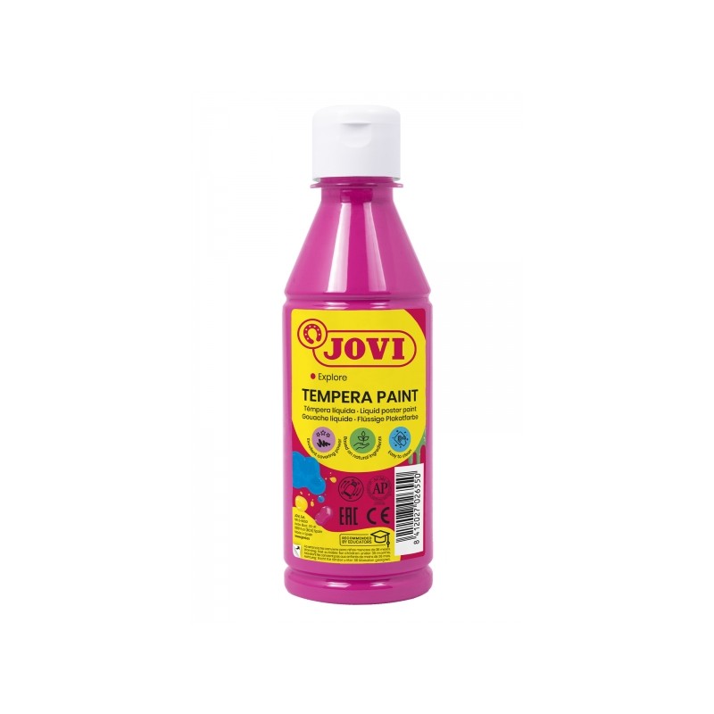 Peinture Tempera Liquide Jovi - À base d'eau - Prête à l'emploi - Haut pouvoir couvrant - Séchage rapide - Excellente fluidité