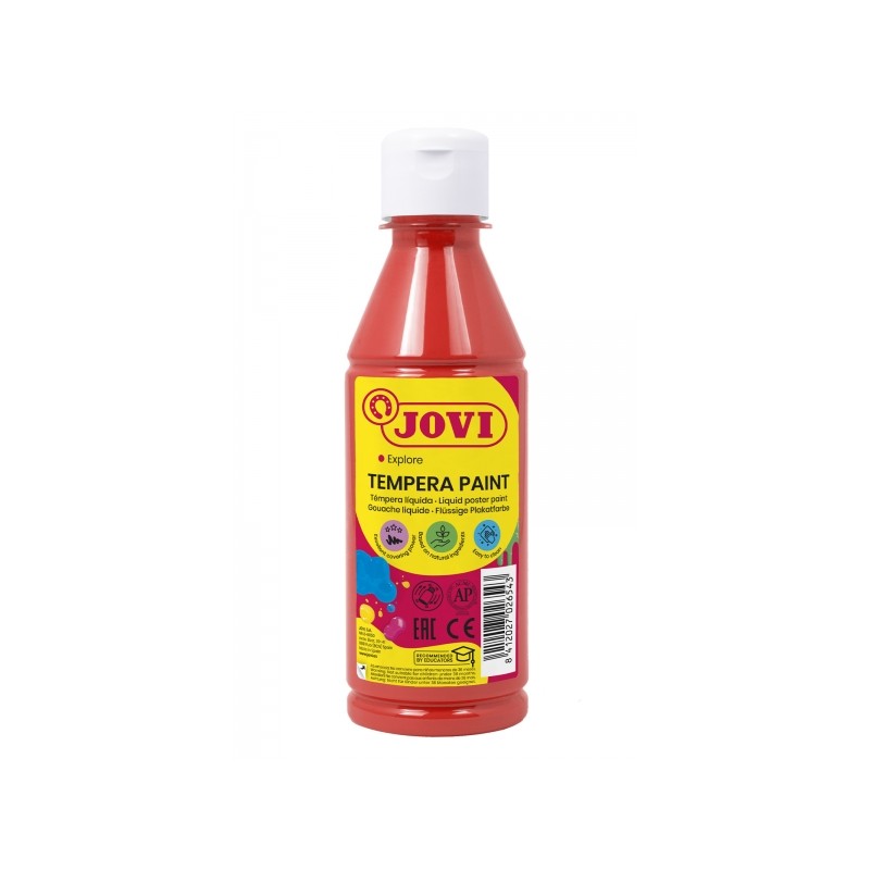 Peinture Tempera Liquide Jovi - À base d'eau - Prête à l'emploi - Haut pouvoir couvrant - Séchage rapide - Fluidité optimale