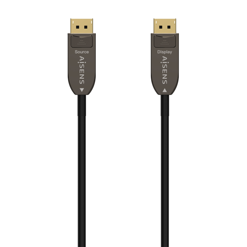 Câble Aisens DisplayPort AOC V1.4 8K@60HZ 4K@120Hz 4:4:4 32.4GBPS - DP/M-DP/M - 30M - Couleur Noir