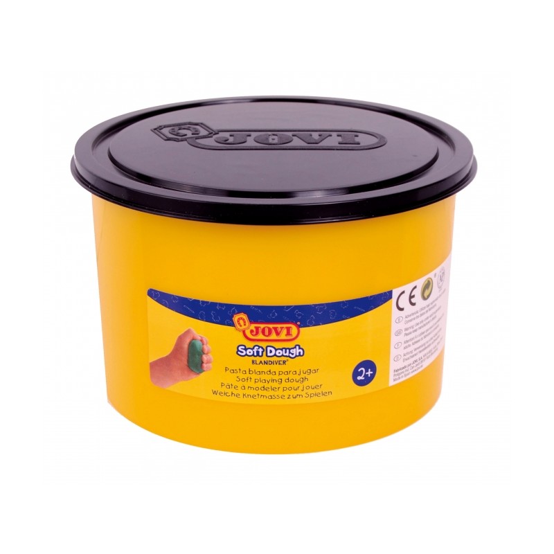 Jovi Soft Dough Blandiver Pot 460gr - Noir - Souple et flexible - Facile à pétrir et à mouler - Idéal pour débuter en modelage
