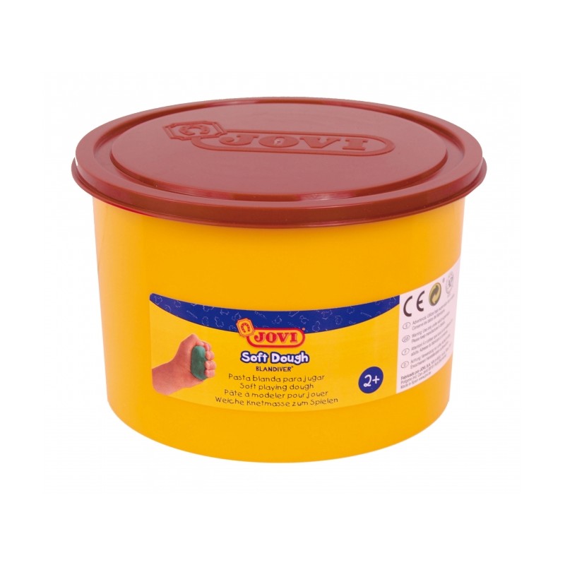 Jovi Soft Dough Blandiver Pot 460gr - Pâte à modeler marron - Douce et flexible - Facile à pétrir et à mouler - Favorise la