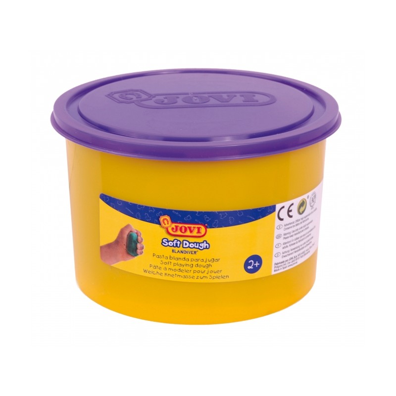 Jovi Soft Dough Blandiver Pot 460gr - Pâte à Modeler Violette - Douce et Flexible - Facile à Pétrir et à Mouler - Favorise la