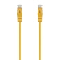Cordon de raccordement pour câble réseau Aisens RJ45 LSZH CAT.6A 500 MHz UTP AWG24 - 30CM - Couleur jaune