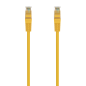 Cordon de raccordement de câble réseau Aisens RJ45 LSZH CAT.6A 500 MHZ UTP AWG24 - 25CM - Couleur jaune
