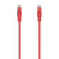 Cordon de raccordement pour câble réseau Aisens RJ45 LSZH CAT.6A 500 MHz UTP AWG24 - 3.0M - Couleur rouge