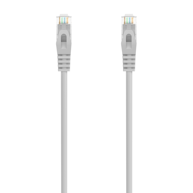 Cordon de raccordement pour câble réseau Aisens RJ45 LSZH CAT.6A 500 MHz UTP AWG24 - 30CM - Couleur grise