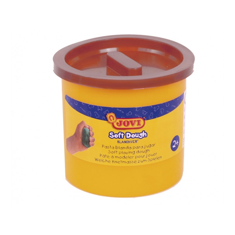 Jovi Soft Dough Blandiver Etui de 5 Pots 110gr - Marron. Doux et flexible - Facile à pétrir et à mouler - Idéal pour les