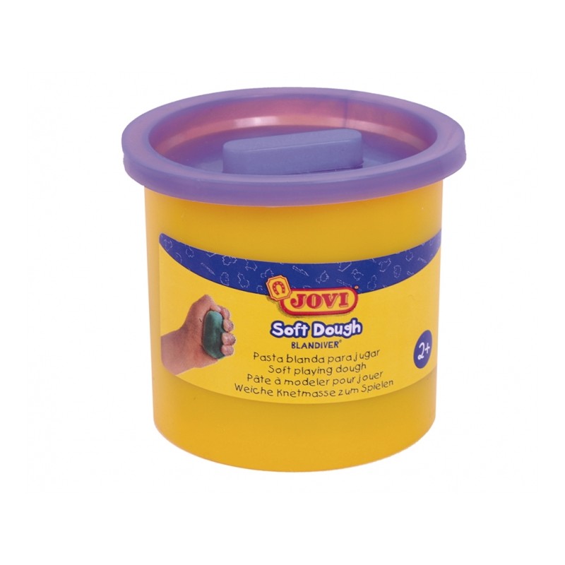 Jovi Soft Dough Blandiver Etui de 5 Pots 110gr - Violet - Souple et flexible - Facile à pétrir et à mouler - Idéal pour débuter