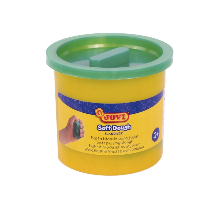 Jovi Soft Dough Blandiver Etui de 5 Pots 110gr - Vert - Souple et flexible - Facile à pétrir et à mouler - Idéal pour débuter