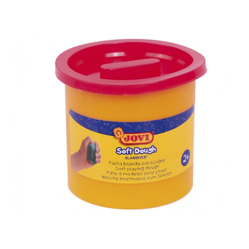 Jovi Soft Dough Blandiver Etui de 5 pots 110gr - Rouge - Souple et flexible - Facile à pétrir et à mouler - Idéal pour débuter