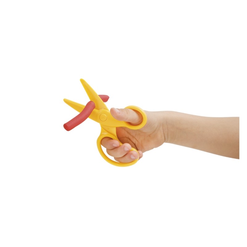 Jovi Ciseaux à pâte Ciseaux à pâte à modeler - Utilisation pour enfants - Coupe également le papier - Couleur jaune