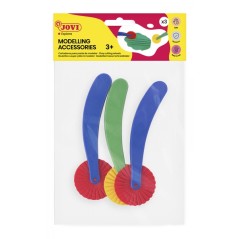 ✅ Jovi Sac de compléments de modelage avec 3 rouleaux de coupe - Roues de coupe de différentes formes - Idéal en stock
