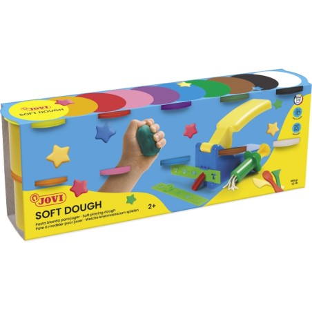 ✅ Jovi Soft Dough Blandiver Etui de 10 pots 110gr - Souple et flexible - Facile à pétrir et à mouler - Idéal en stock