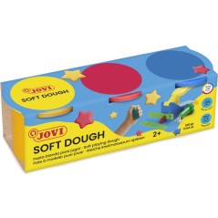 ✅ Jovi Soft Dough Blandiver Etui de 3 Pots 110gr - Souple et Flexible - Facile à pétrir et à mouler - Idéal en stock