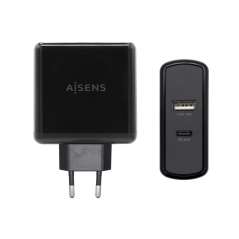 ✅ Aisens Chargeur pour Smartphone 57W 1x USB-C PD3.0 45W, 1x USB-A 5V/2.4A 12W couleur en stock
