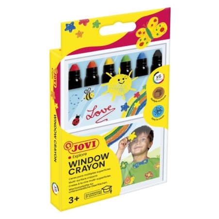 ✅ Jovi Étui en verre de 6 bâtons de cire - Cire douce avec torsion de levage - À base d'eau - Facile à appli en stock