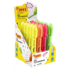 ✅ Jovi Gel Textmarker Display avec 20 marqueurs de texte - Couleurs fluorescentes - Aucune pointe nécessaire - en stock