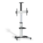 Aisens Eco Floor Stand with Wheels - DVD Tray and Camera Stand (37?-70? TV) - Silver Color
