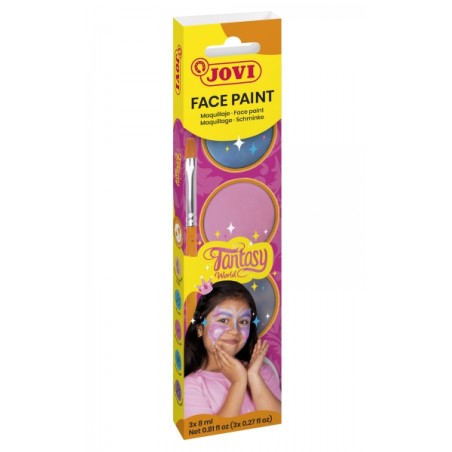 ✅ Trousse de maquillage Jovi Fantasy Cream - Hypoallergénique - Application facile - Comprend une éponge et un en stock