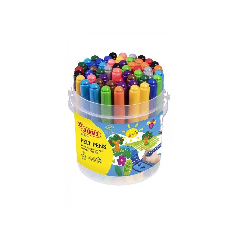 Feutres Jumbo Jovi - Pot de 48 - Pointe 3 mm - Papeterie