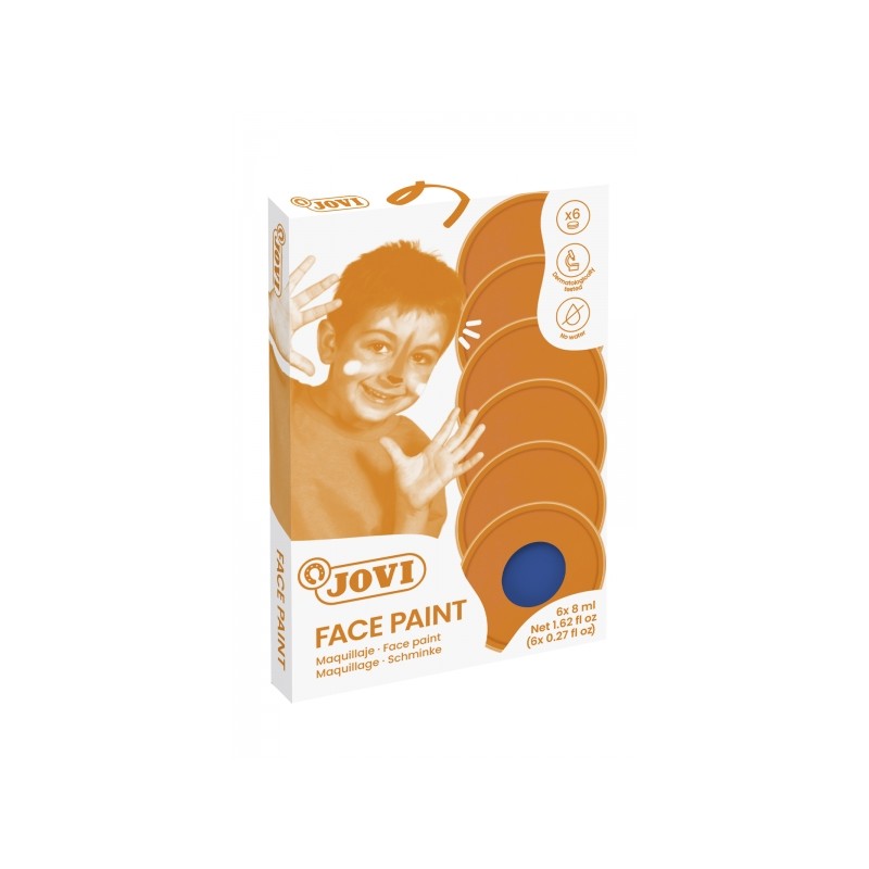 Jovi Etui de 6 Flacons Crème de Maquillage 8 ml - Hypoallergénique - Base grasse - Application et retrait faciles - Excellente