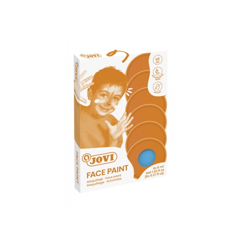 Jovi Coffret de 6 Pots de Maquillage Crème - Hypoallergénique - Base Huileuse - Application Facile - Excellente Couvrance