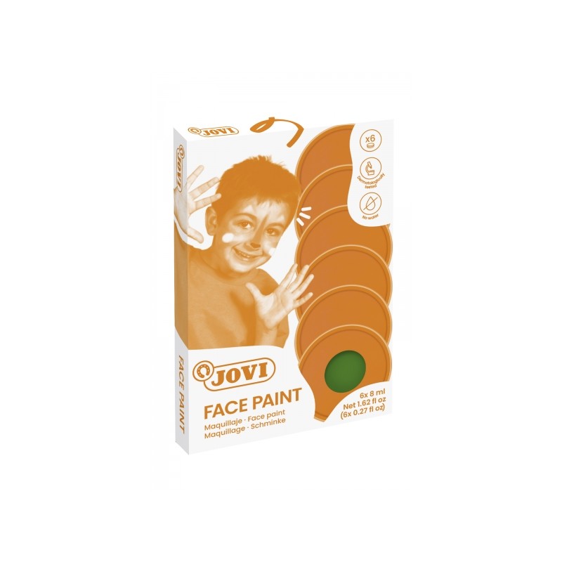 Jovi Coffret de 6 Pots de Maquillage Crème - Hypoallergénique - Base Huileuse - Application Facile - Excellente Couvrance