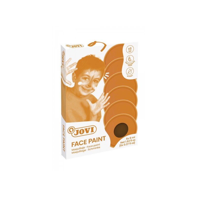 Jovi Etui de 6 Flacons Crème de Maquillage 8 ml - Hypoallergénique - Base grasse - Application facile - Excellente couvrance