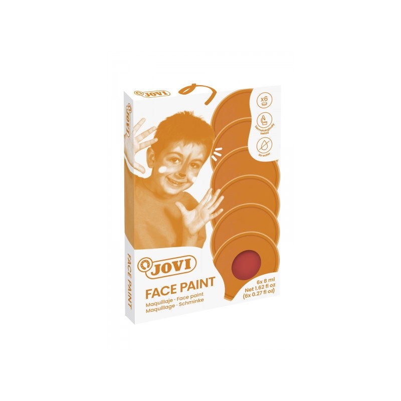 Jovi Etui de 6 Flacons 8 ml Crème de Maquillage - Hypoallergénique - Base Huileuse - Application Facile - Excellente Couvrance