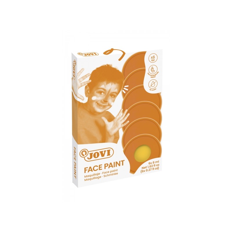 Jovi Coffret de 6 Pots de Maquillage Crème - Hypoallergénique - Base Huileuse - Application Facile - Excellente Couvrance