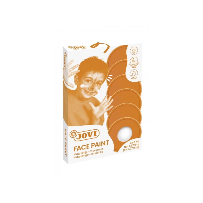 Jovi Etui de 6 Flacons Crème de Maquillage 8 ml - Hypoallergénique - Base grasse - Application facile - Excellente couvrance