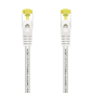 Aisens Câble Réseau Patch Cord RJ45 LSZH Cat.7 600 MHz S/FTP PIMF AWG26 - 0.5M - Couleur Blanc