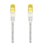 Aisens Câble Réseau Patch Cord RJ45 LSZH Cat.7 600 MHz S/FTP PIMF AWG26 - 25cm - Couleur Blanche