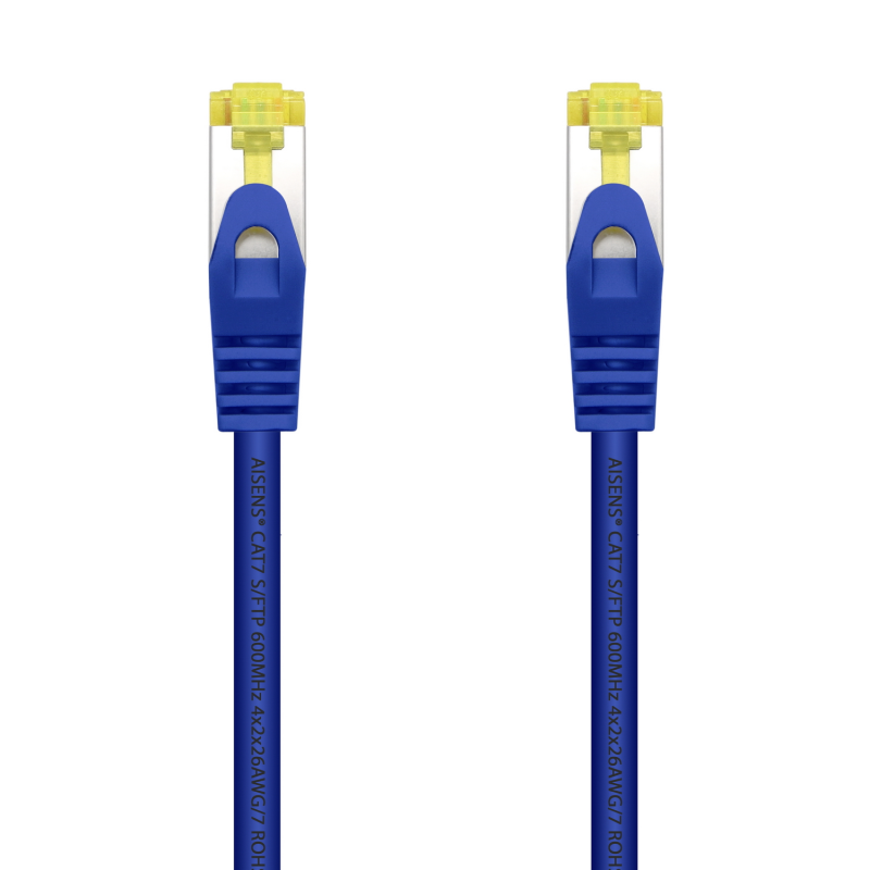 Cordon de raccordement pour câble réseau Aisens RJ45 LSZH Cat.7 600 MHz S/FTP PIMF AWG26 - 2.0M - Couleur bleue