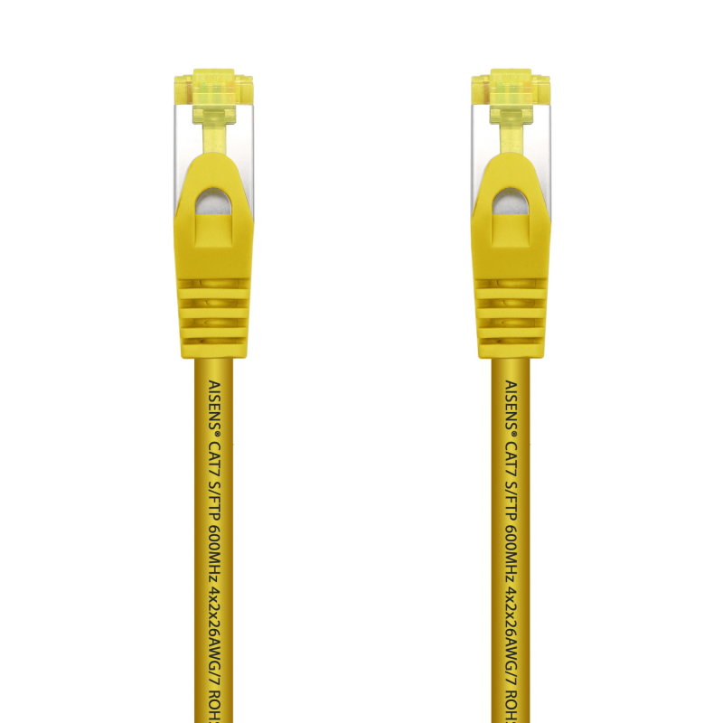 Cordon de raccordement pour câble réseau Aisens RJ45 LSZH Cat.7 600 MHz S/FTP PIMF AWG26 - 1,0 M - Couleur jaune