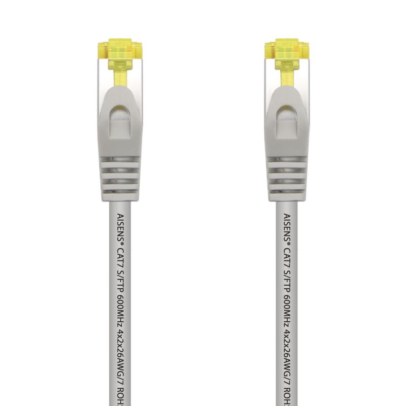 Cordon de raccordement pour câble réseau Aisens RJ45 LSZH Cat.7 600 Mhz S/FTP PIMF AWG26 - 1.0M - Couleur grise