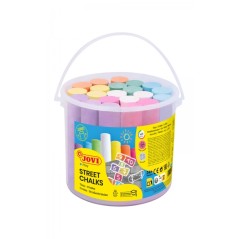 â Jovi Street Chalks Pot de 21 craies Jumbo - SpÃ©ciales pour dessiner au sol - Craies rondes - Retrait facile Ã en stock