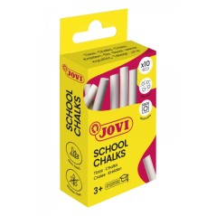 ✅ Boîte de craies d'école Jovi avec 10 craies blanches - Compactes - Sans poussière - Matières premières na en stock