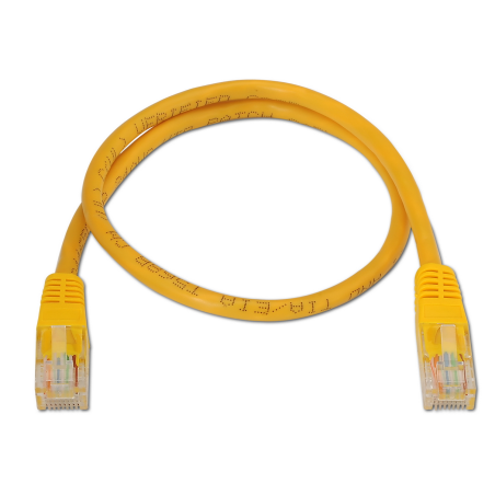 Aisens Câble Réseau Patch Cord RJ45 Cat.6 UTP AWG24 - 2.0m - 10/100/1000 Mbit/s - Couleur Jaune