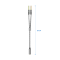 Aisens Câble Adaptateur Audio JACK 3.5 4 Pin/H-2xJACK 3.5 3 Pin/M - 25cm - Couleur Gris