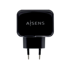 ✅ Aisens Chargeur USB 17W 5V/3.4A - 2xUSB avec Contrôle AI - Couleur Noir couleur en stock