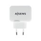 Aisens Chargeur USB 17W 5V/3.4A - 2xUSB avec Contrôle AI - Couleur Blanche