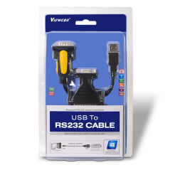 Aisens Convertisseur USB vers Série - Type A Mâle RS232 DB9/DB25 1.8m 
