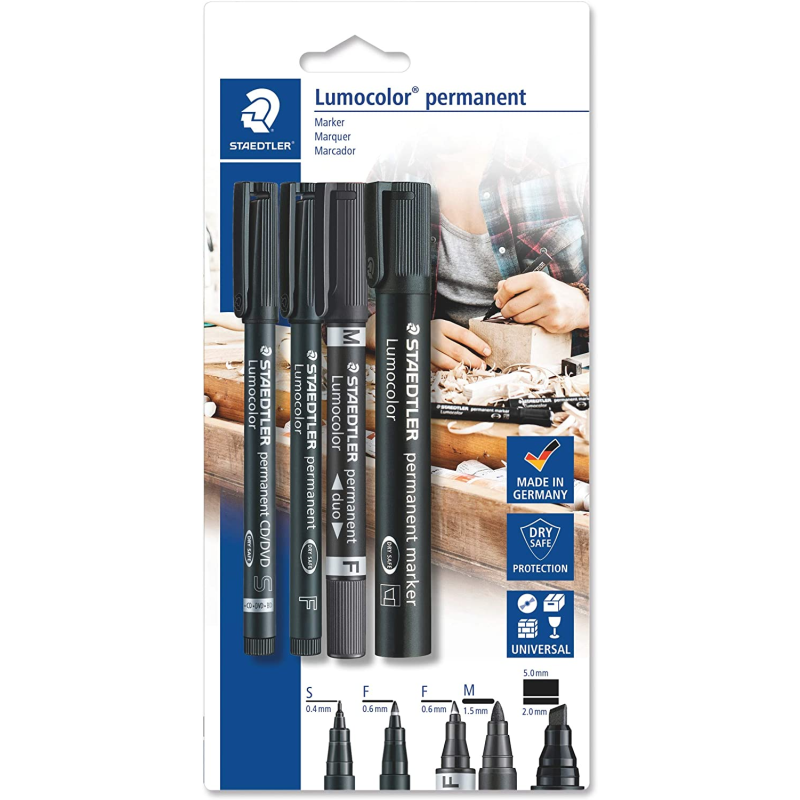 Staedtler Lumocolor Pack 4 Marqueurs Permanents Rechargeables Staedtler Lumocolor Pack 4 Marqueurs Permanents Rechargeables